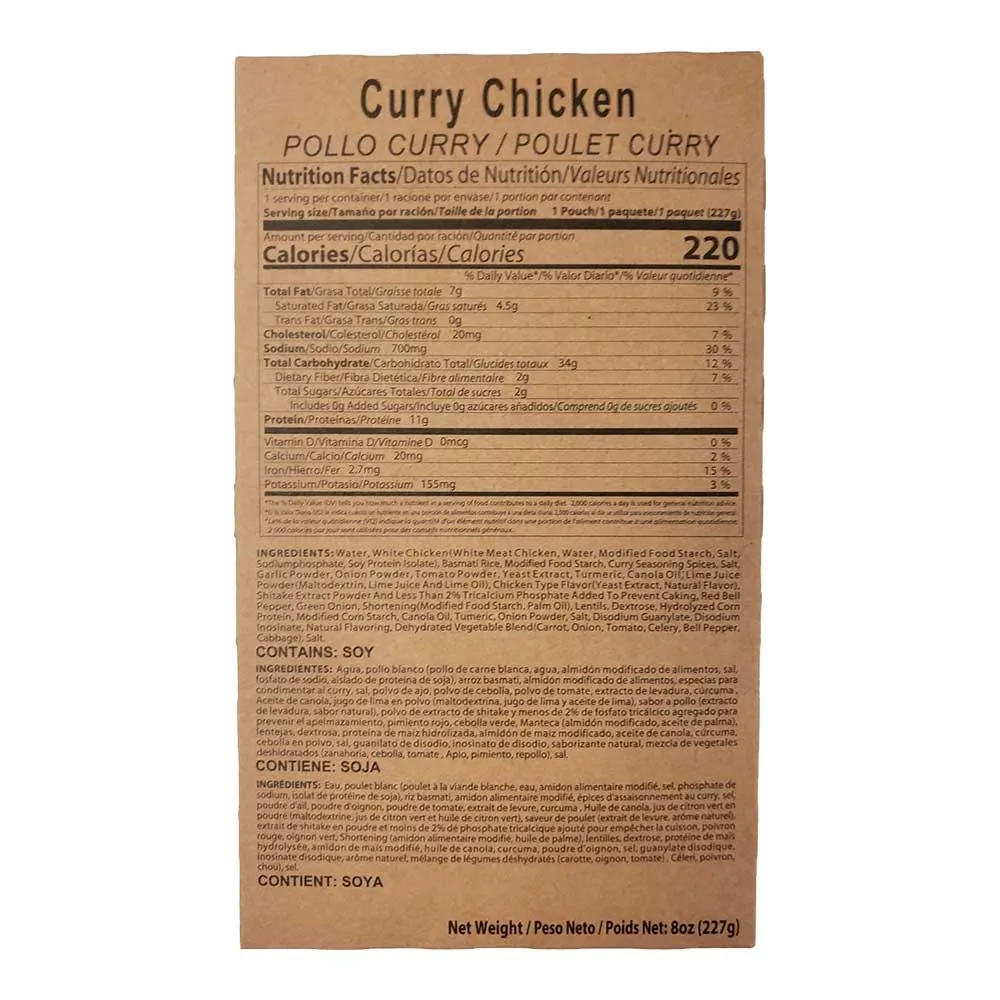 12 Complete Meal MRE Food Supply