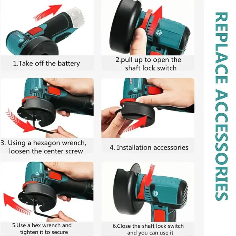 12V Portable Mini Lithium Electric Angle Grinder Tool for Cutting And Polishing