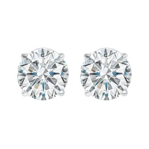 14KT White Gold & Diamonds Stunning Stud Earrings - 1-1/2 ctw