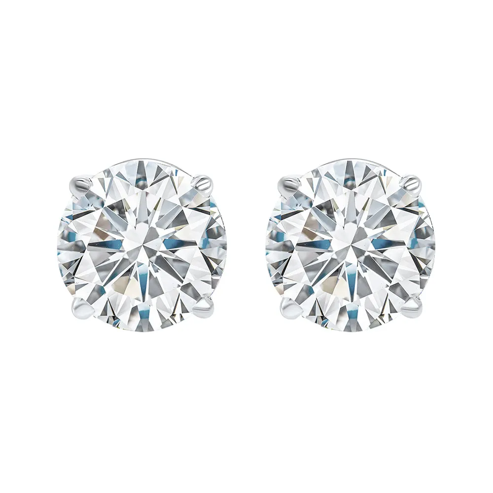 14KT White Gold & Diamonds Stunning Stud Earrings - 1-1/2 ctw