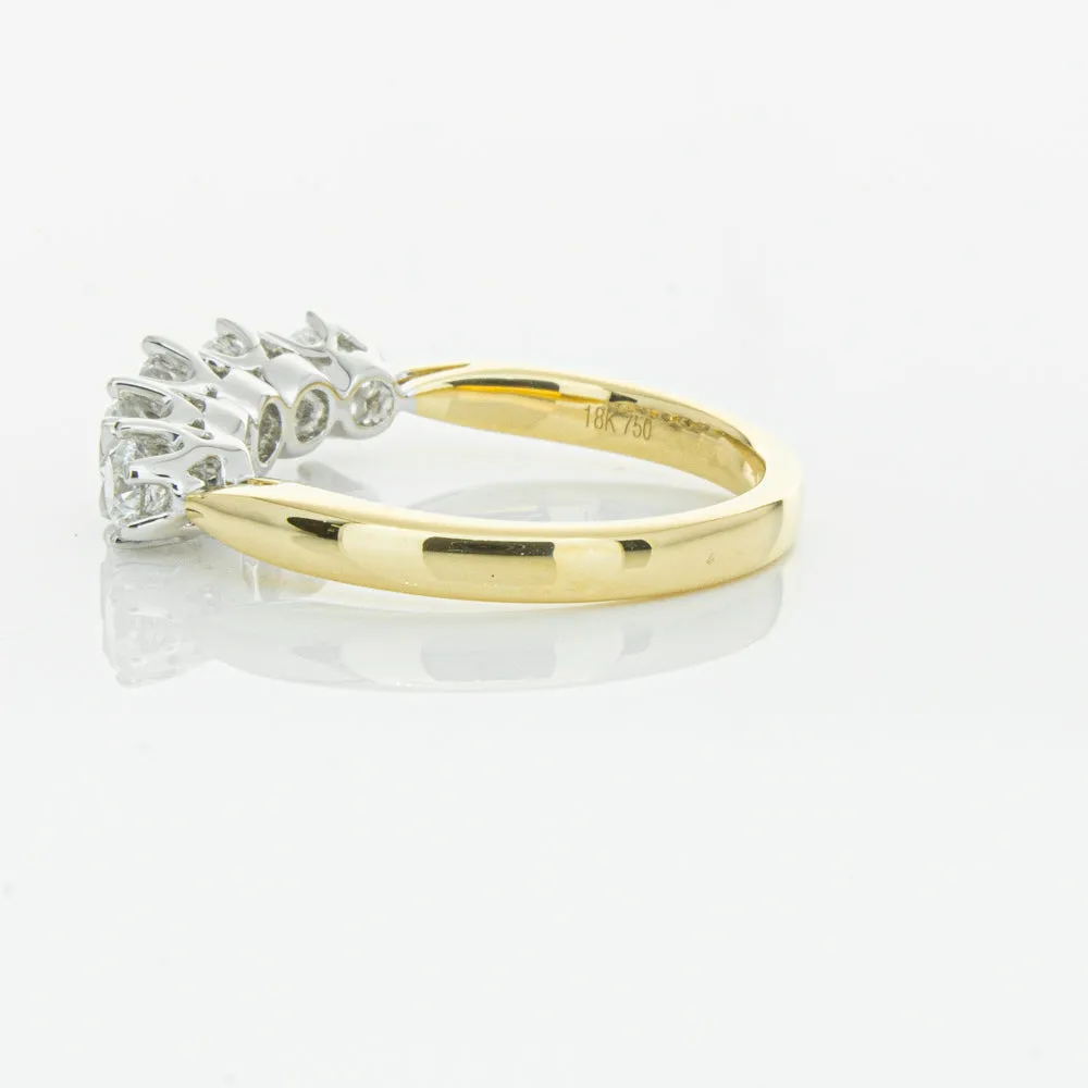 18ct Yellow Gold Diamond Pentagon Ring