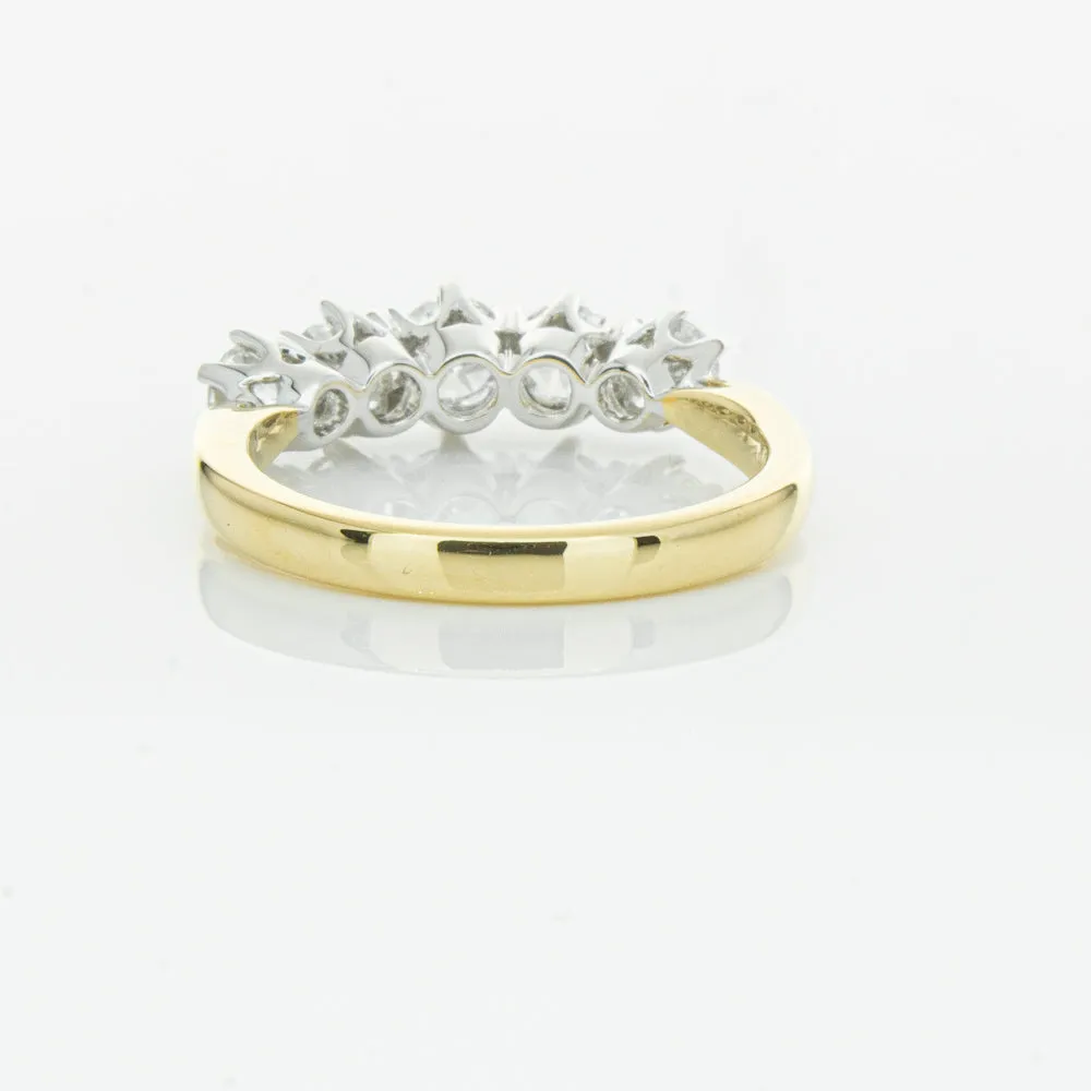 18ct Yellow Gold Diamond Pentagon Ring