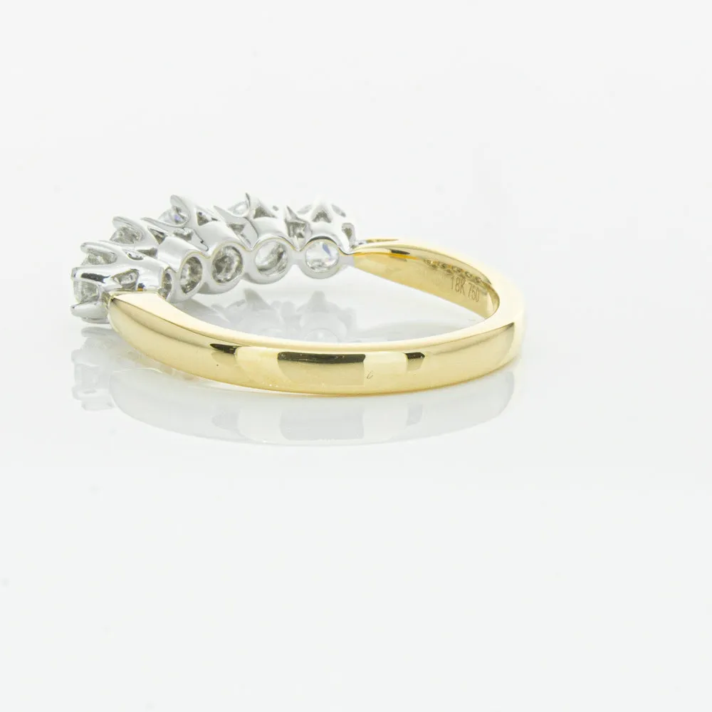 18ct Yellow Gold Diamond Pentagon Ring