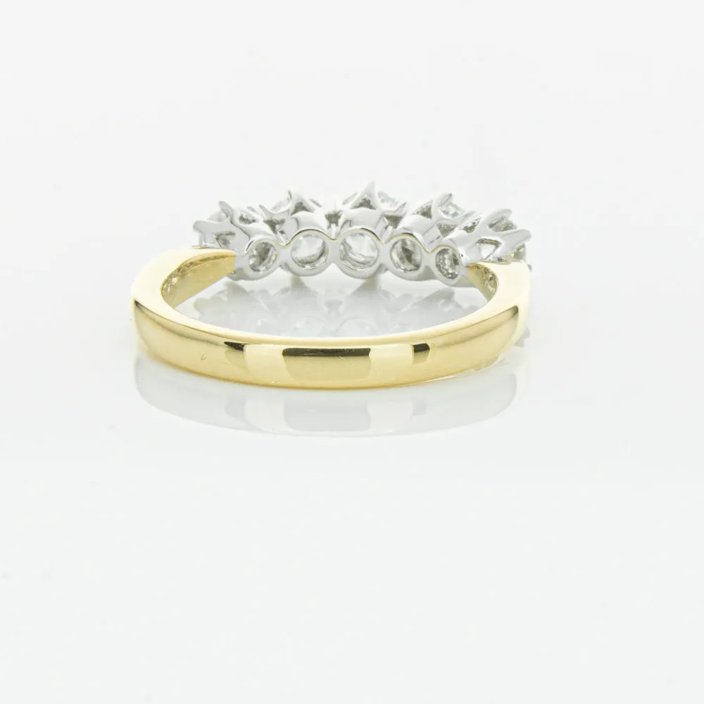 18ct Yellow Gold Diamond Pentagon Ring