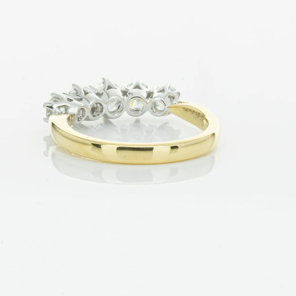 18ct Yellow Gold Diamond Pentagon Ring
