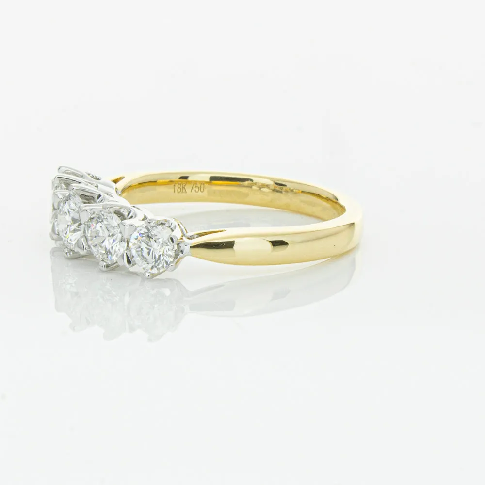 18ct Yellow Gold Diamond Pentagon Ring