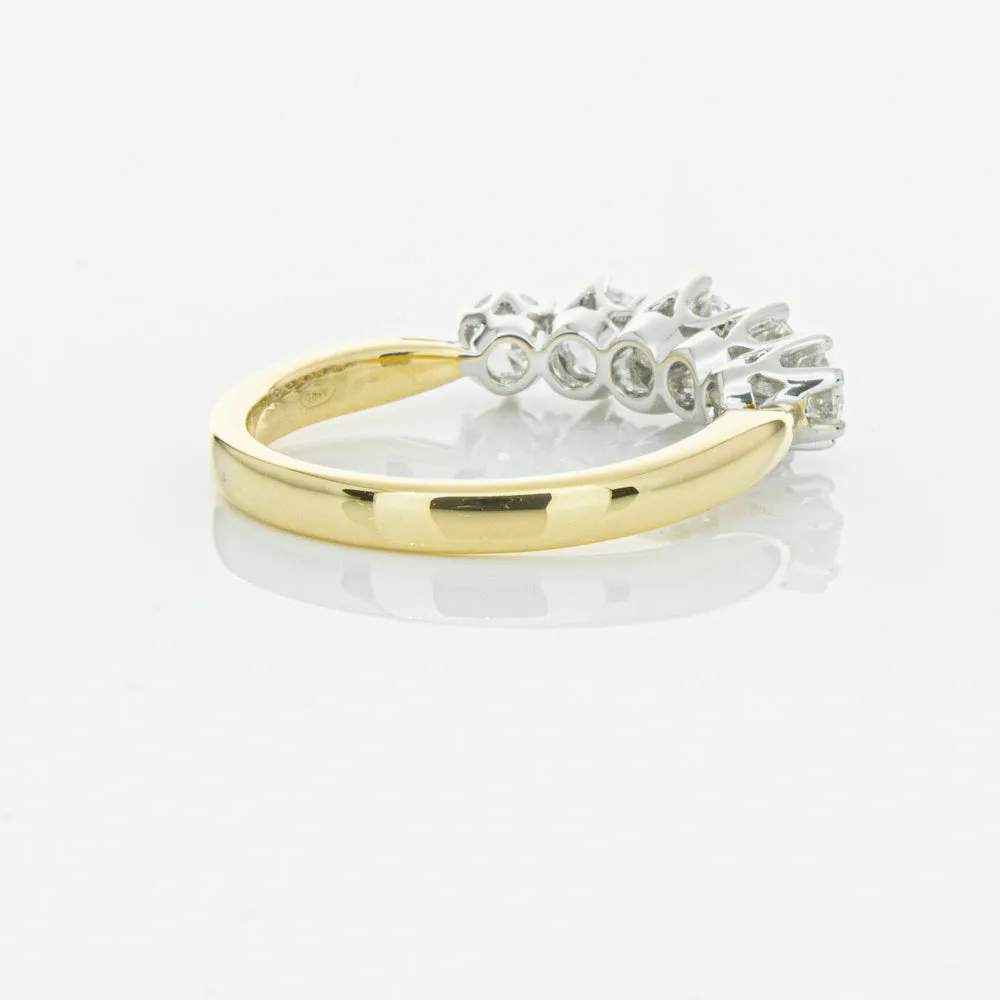 18ct Yellow Gold Diamond Pentagon Ring