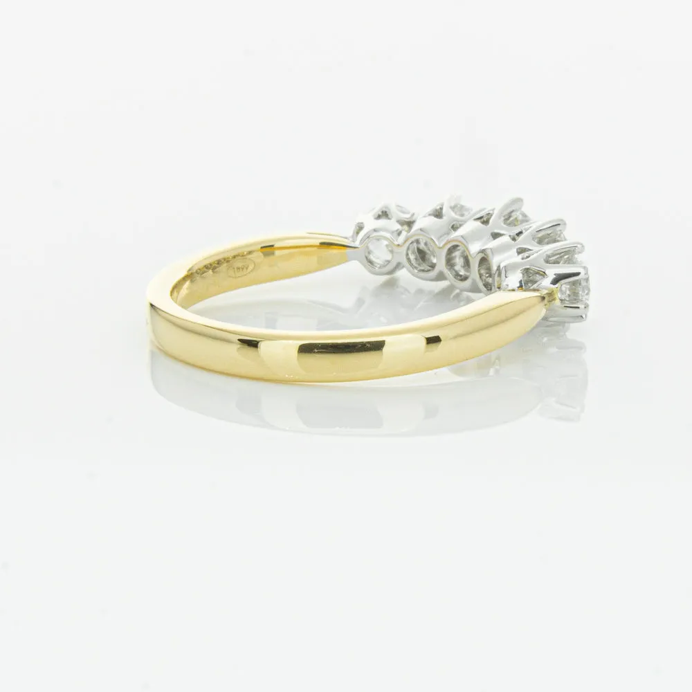 18ct Yellow Gold Diamond Pentagon Ring