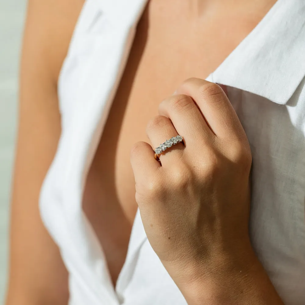 18ct Yellow Gold Diamond Pentagon Ring