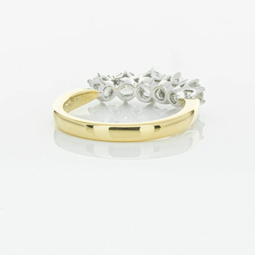 18ct Yellow Gold Diamond Pentagon Ring
