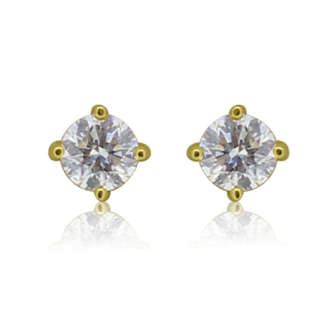 18kt Yellow Gold Diamond studs