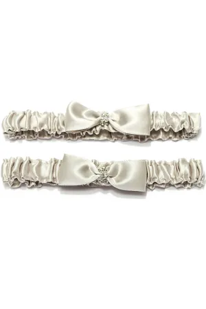 2-Piece Chic Satin With Rhinestone Wedding Garters