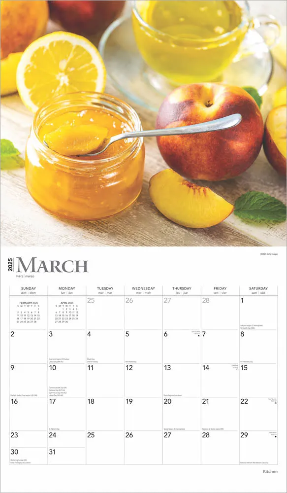 2025 Kitchen Wall Calendar
