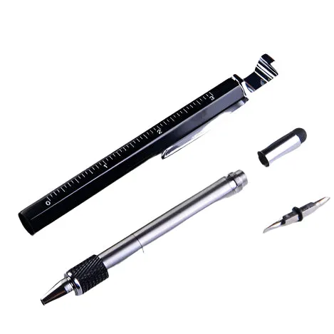 2025 Multi-Function Tool Pen  Stylus, Phone Holder, Bottle Opener, Ruler & Ballpoint | Metal Smart Gift Pen for Men & Tech Lovers