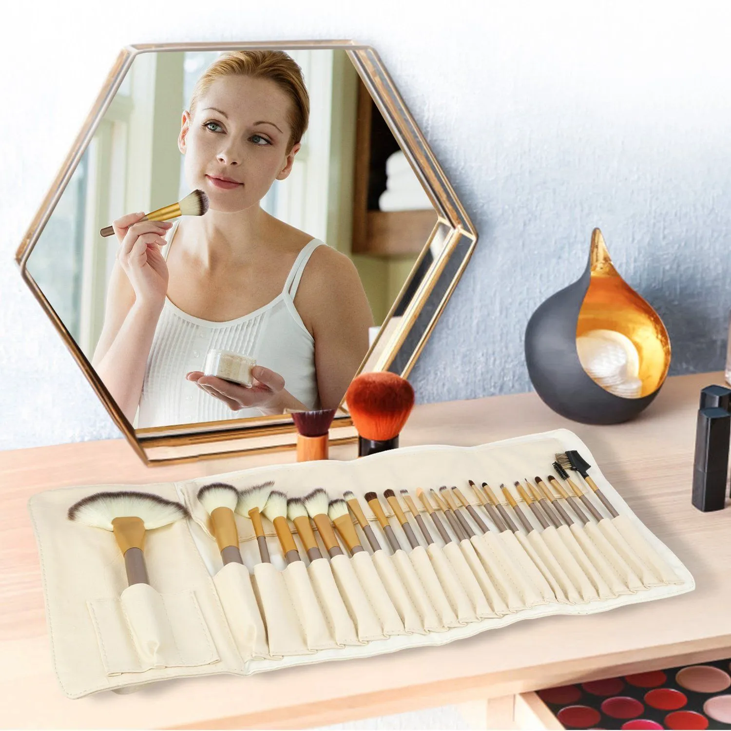 24-Piece: Makeup Brushes Set