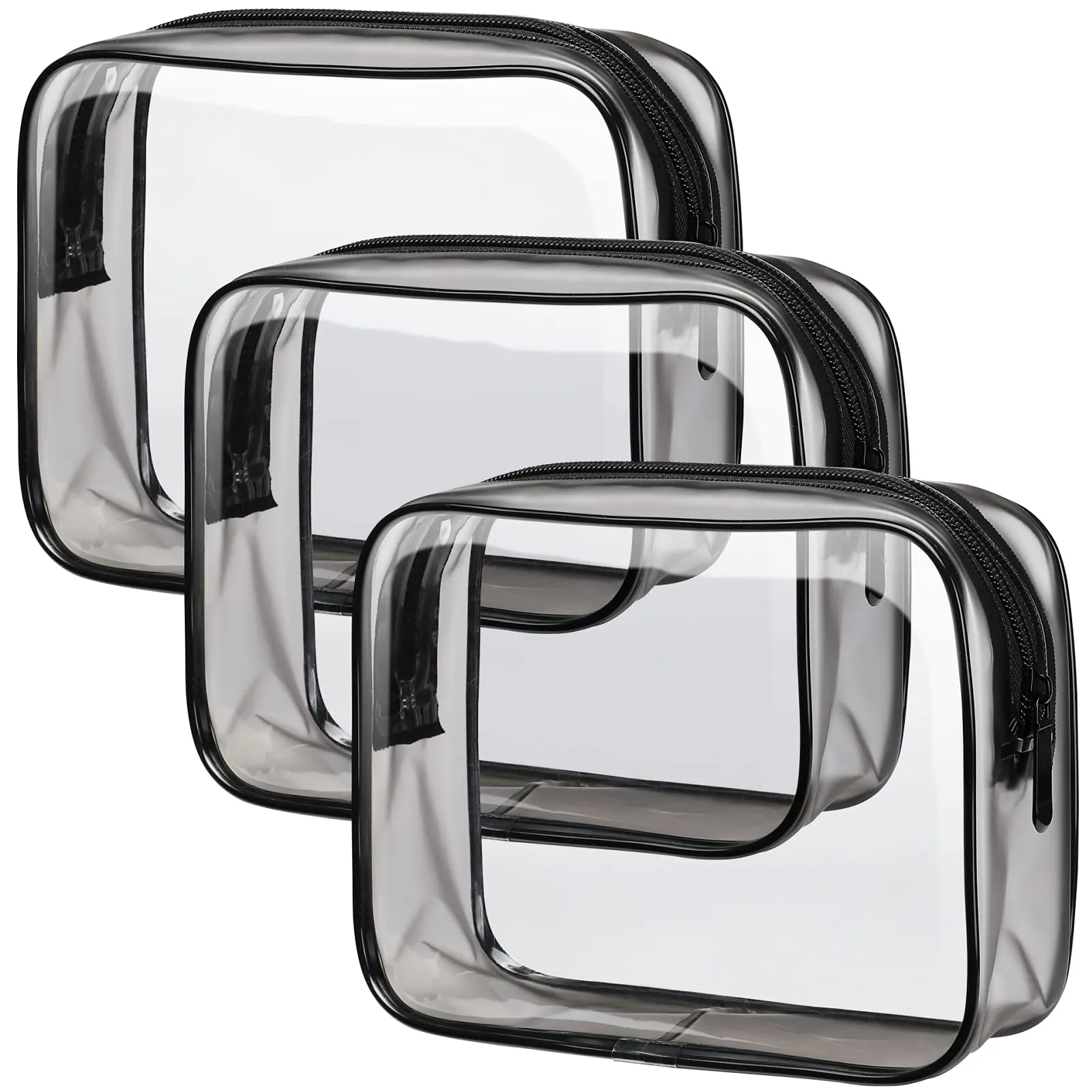 3 Pack Clear Toiletry Travel Airport Bag