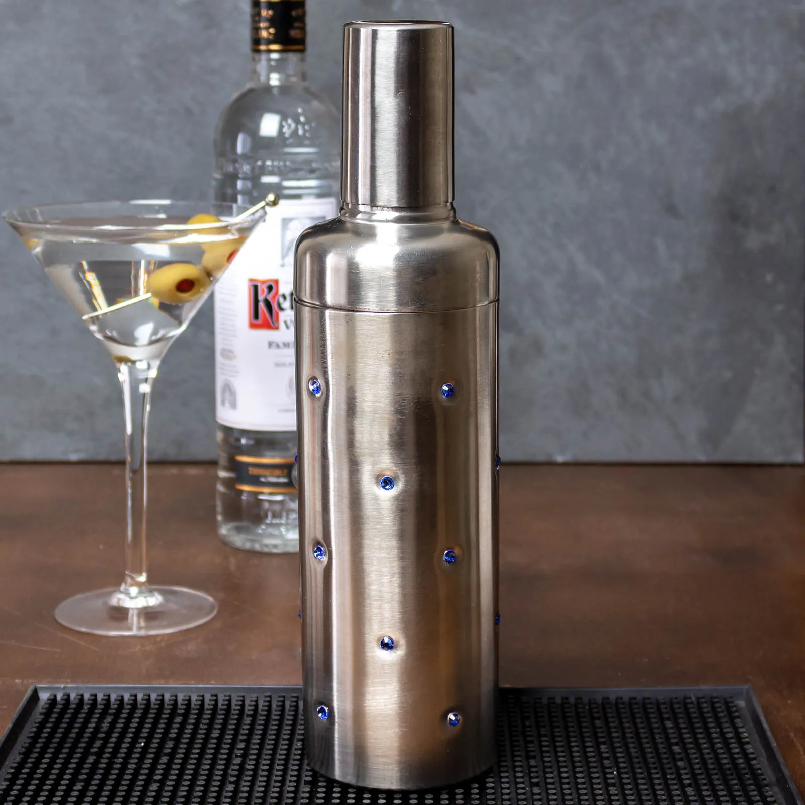 3 Piece Cocktail Shaker - Bottle Shaped Bling - 25 ounce