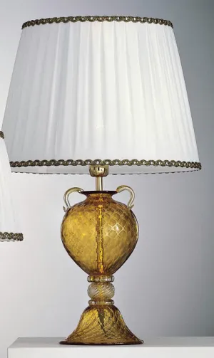 41 Cm Amber Murano Glass Table Light Base