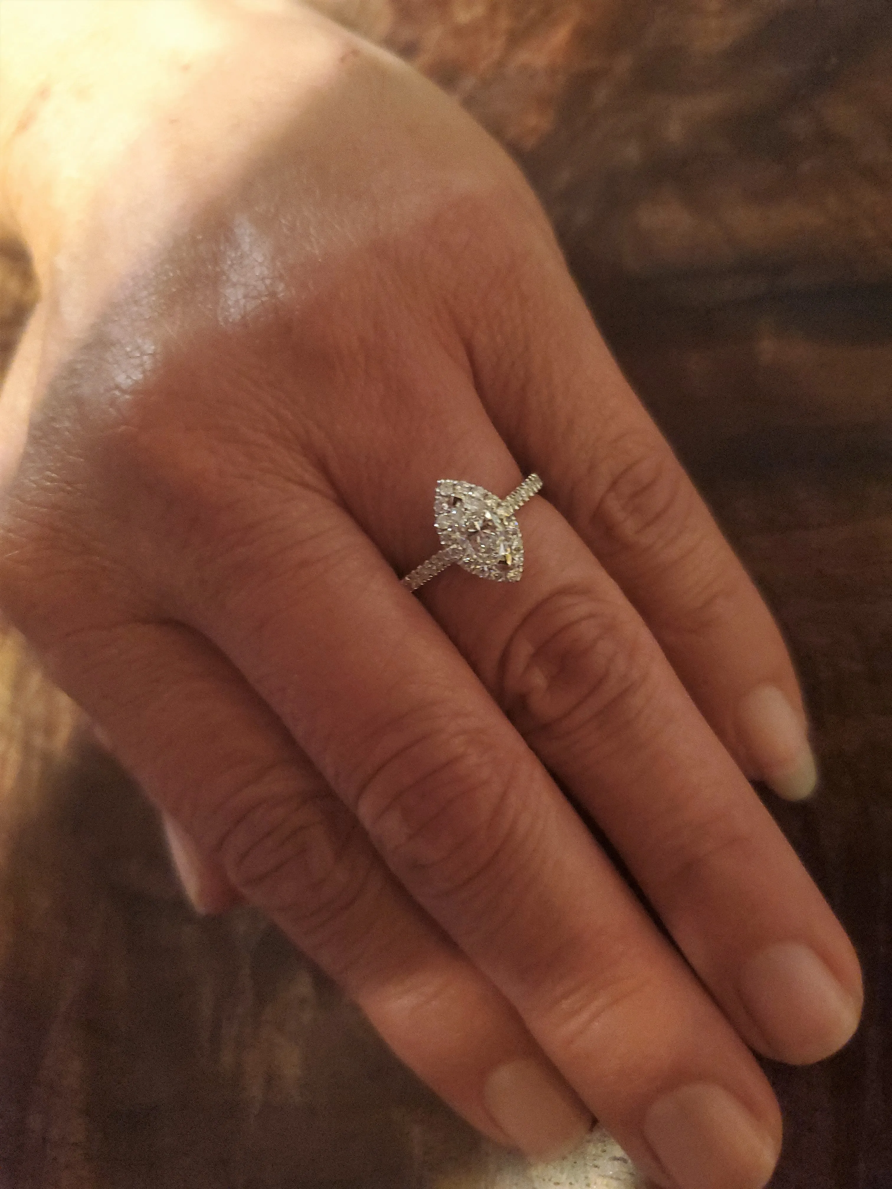 .73 Ct Marquise Diamond Engagement Ring 14K White Gold