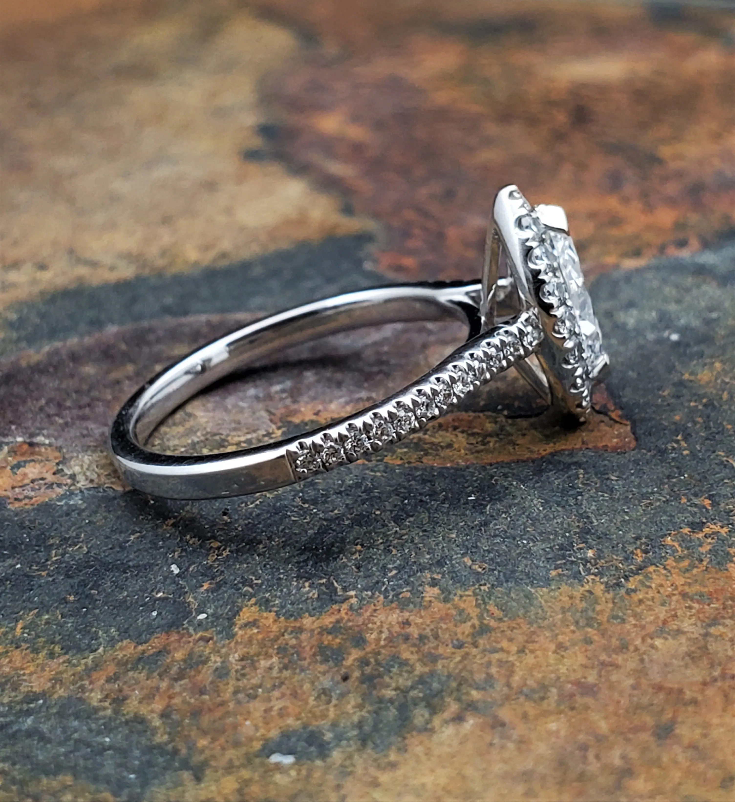 .73 Ct Marquise Diamond Engagement Ring 14K White Gold