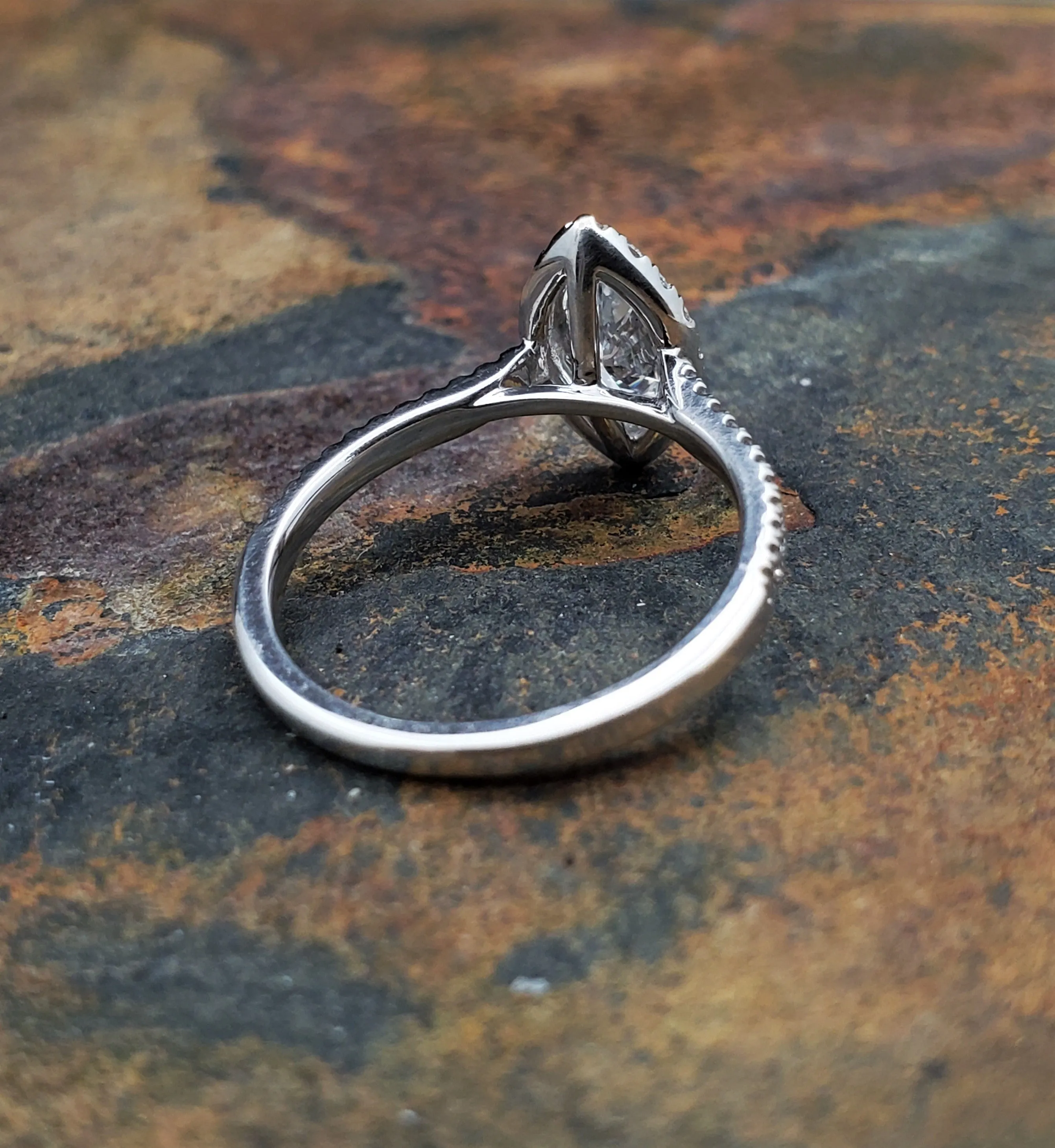 .73 Ct Marquise Diamond Engagement Ring 14K White Gold
