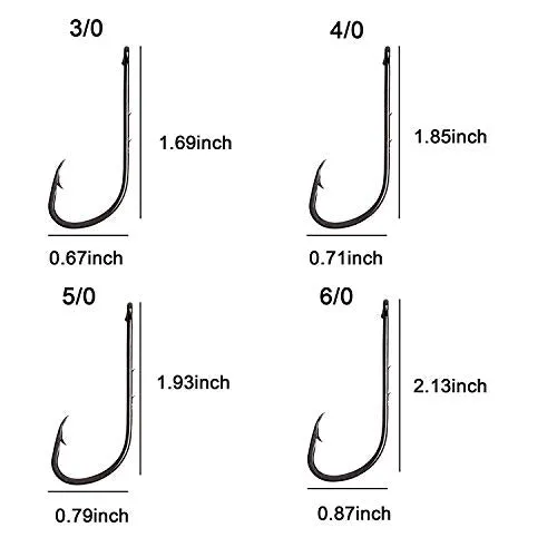 AGOOL Baitholder Fishing Hooks, 50/150pcs Bait Holder Hooks Barbed Shank Beak Long Shank Hooks Offset Shank with 2 Barbs J Hooks Snelled Hooks Bait Keep Hooks for Saltwater Freshwater Fishing