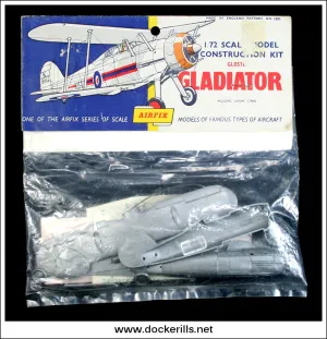 Airfix Gloster Gladiator Mk. 1, 1:72 Scale Kit. Vintage Type 2 Bag.