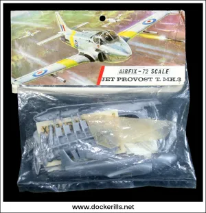 Airfix Hunting Jet Provost T. MK. 3. 1:72 Scale Kit. Vintage Red Stripe Bag.
