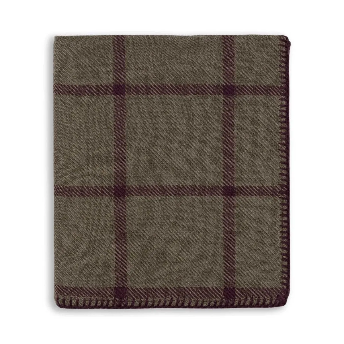 Alicia Adams Alpaca Graydon Throw in Moss and Purple