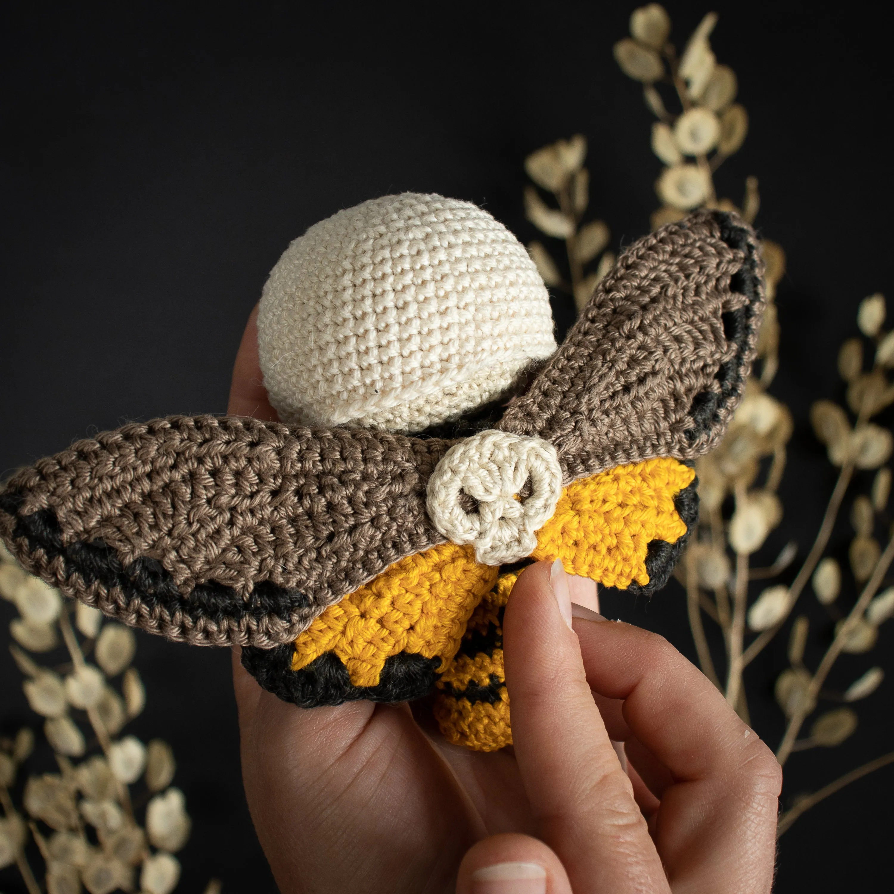Amigurumi Crochet Kit . Death's Head Moth
