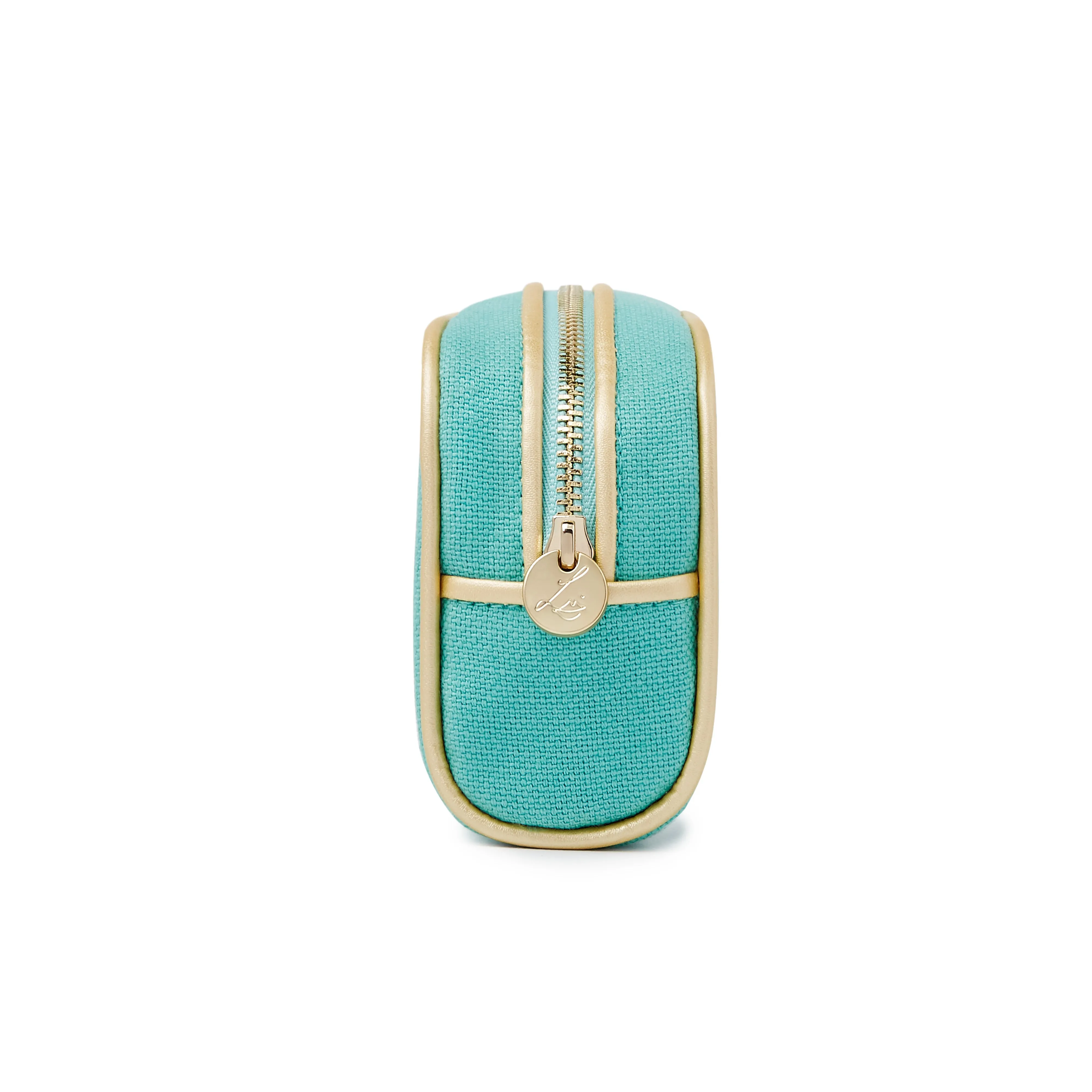 Aquamarine Linen (Makeup Pouch)