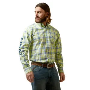 Ariat Men's Pro Series Team Logo Dayton Classic Fit Long Sleeve Shirt, Tender Shoots