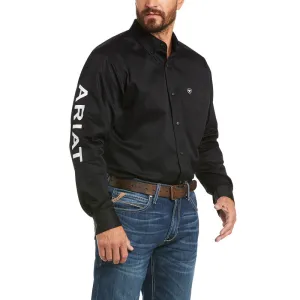 Ariat Men's Team Logo Twill Classic & Fitted Fit Shirt, Black/White