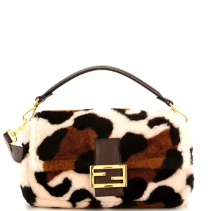 Baguette NM Bag Printed Shearling and Leather Medium