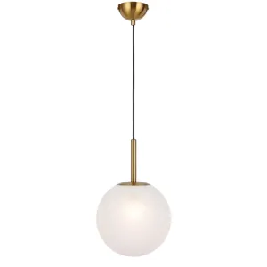 Bally 25cm Antique Gold with Alabastro Glass Modern Pendant