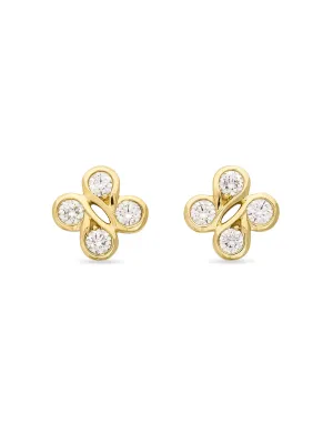 Be Boodles Yellow Gold Stud Earrings