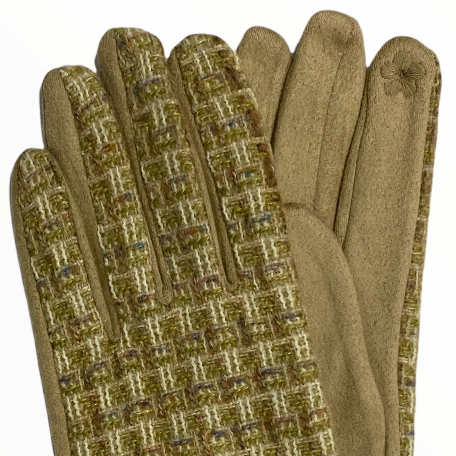 Beige chic gloves