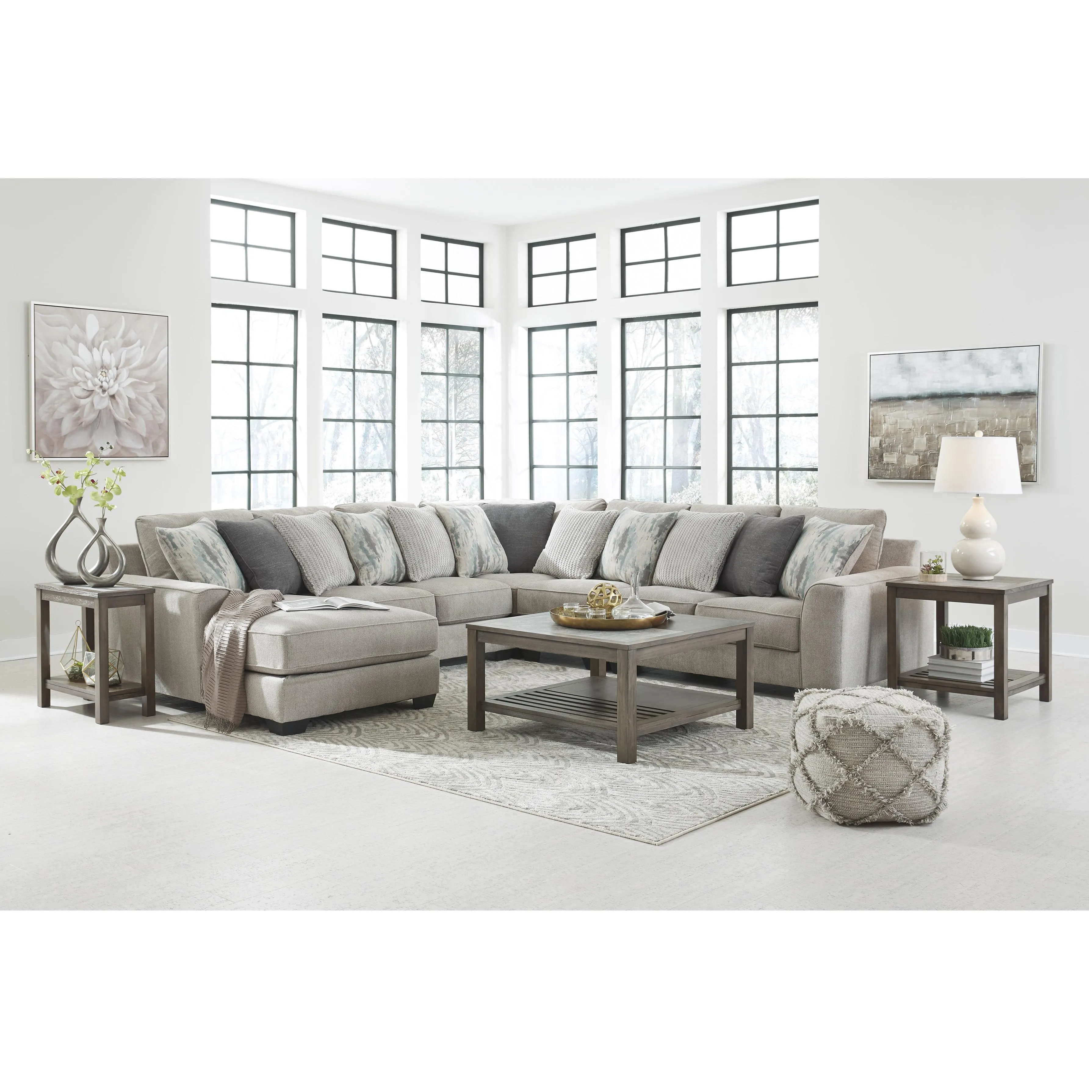 Benchcraft Ardsley Fabric 5 pc Sectional 3950416/3950434/3950477/3950446/3950456