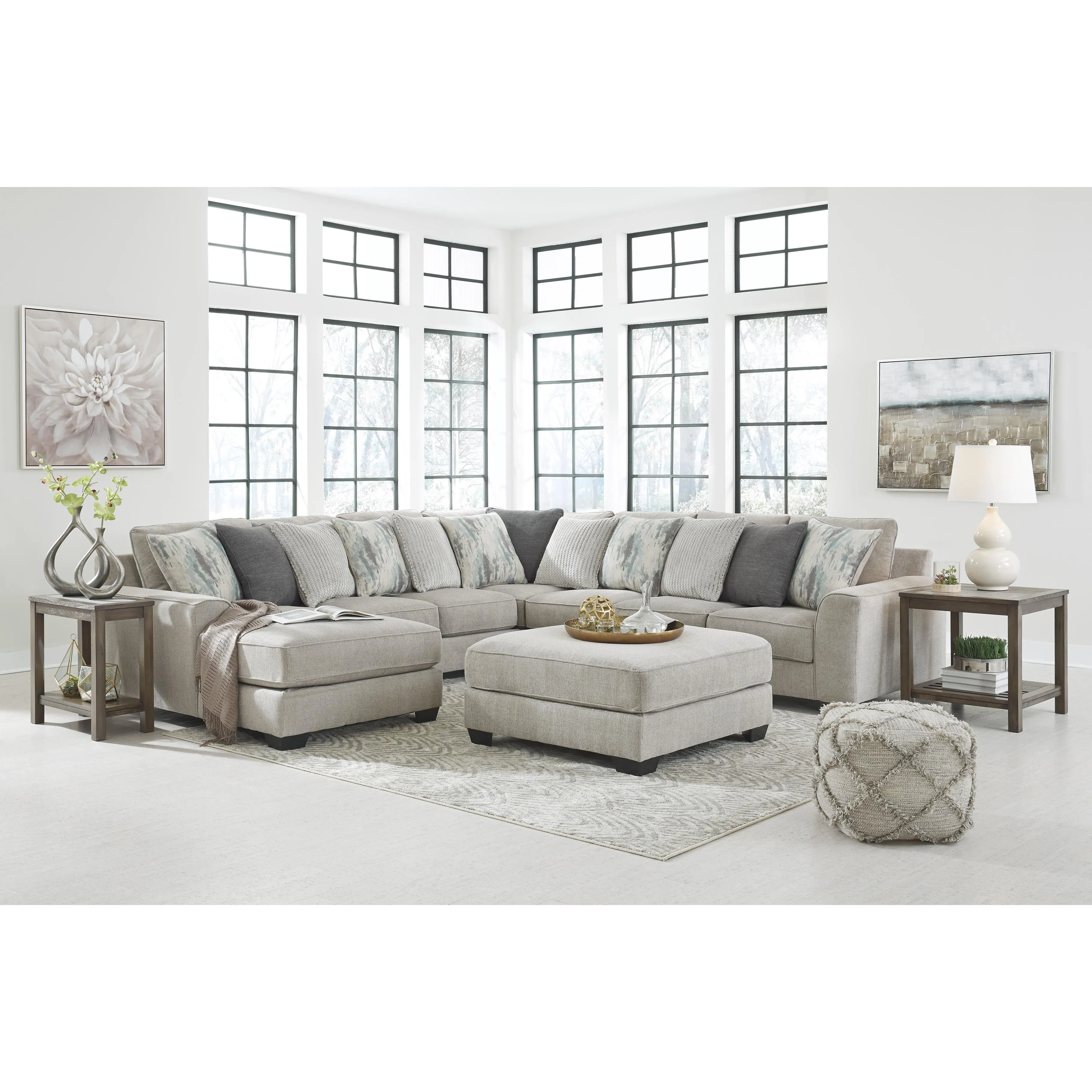 Benchcraft Ardsley Fabric 5 pc Sectional 3950416/3950434/3950477/3950446/3950456