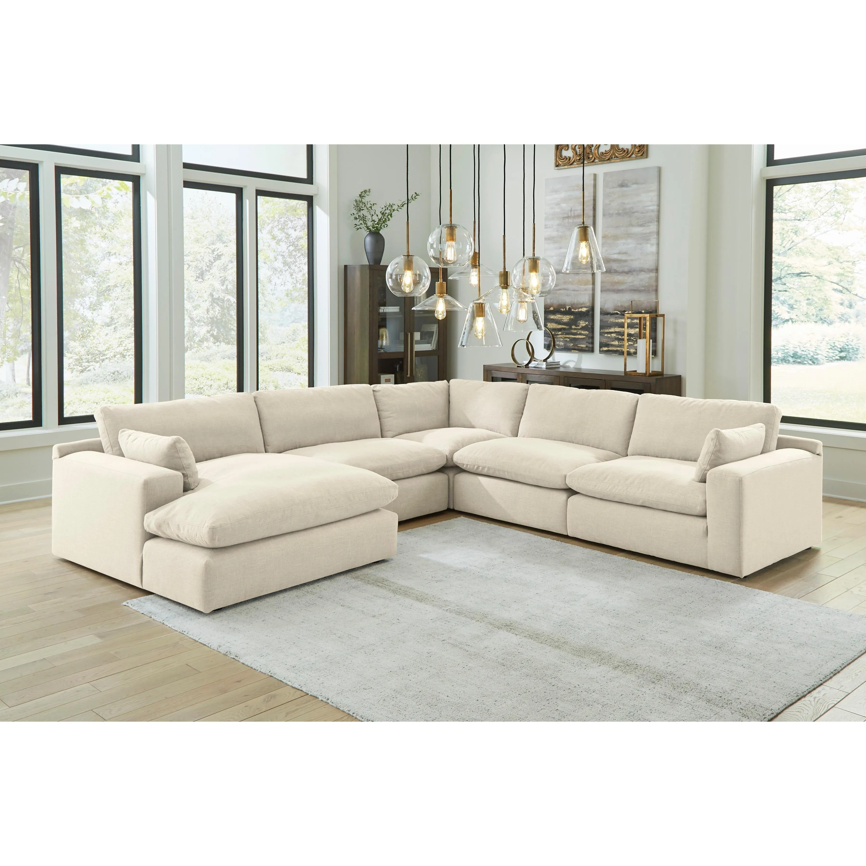 Benchcraft Elyza Fabric 5 pc Sectional 1000616/1000646/1000677/1000646/1000665