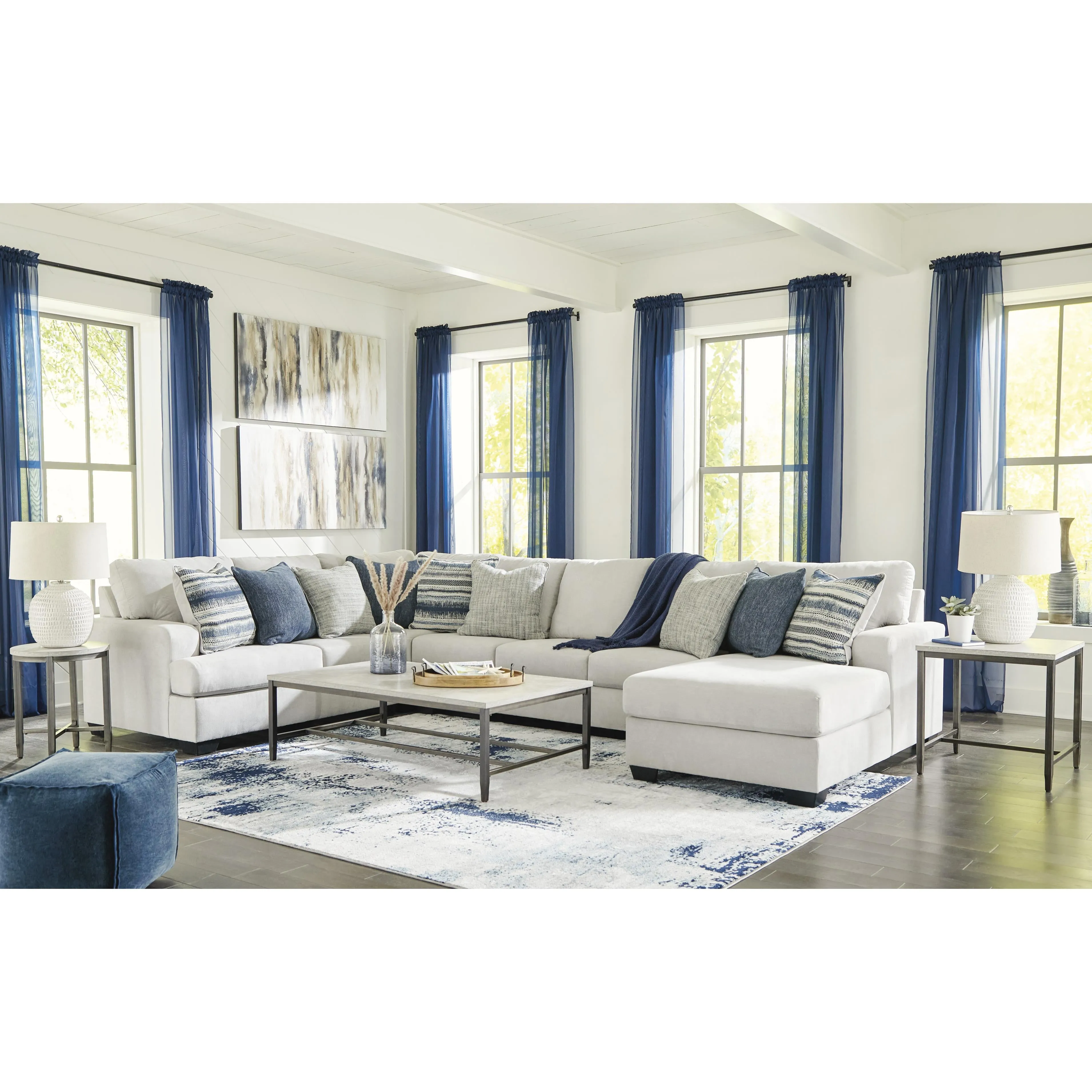 Benchcraft Lowder Fabric 4 pc Sectional 1361155/1361177/1361199/1361117