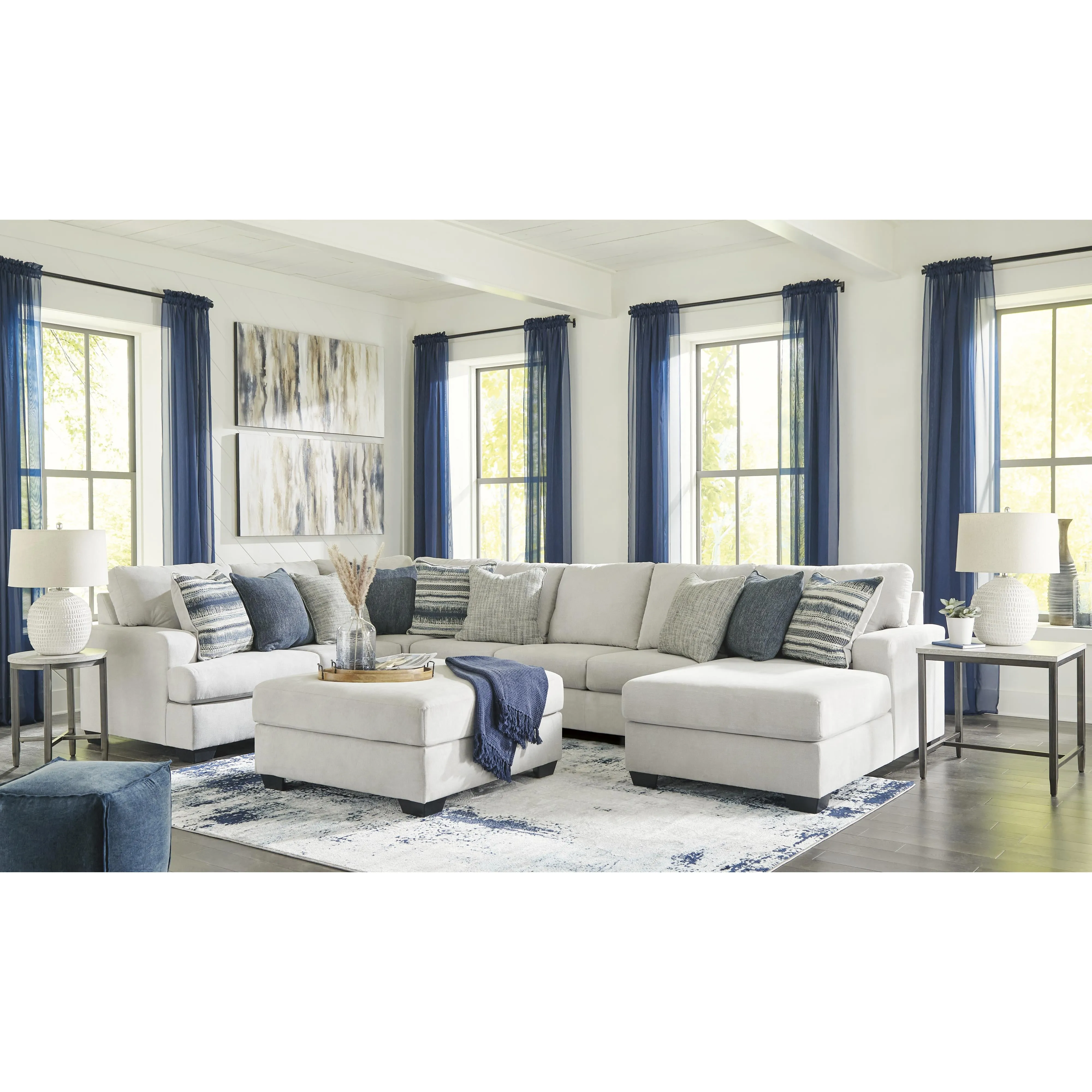 Benchcraft Lowder Fabric 4 pc Sectional 1361155/1361177/1361199/1361117