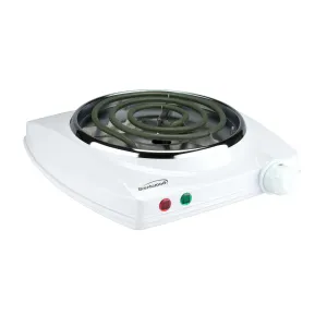Brentwood TS-322 1000w Single Electric Burner, White