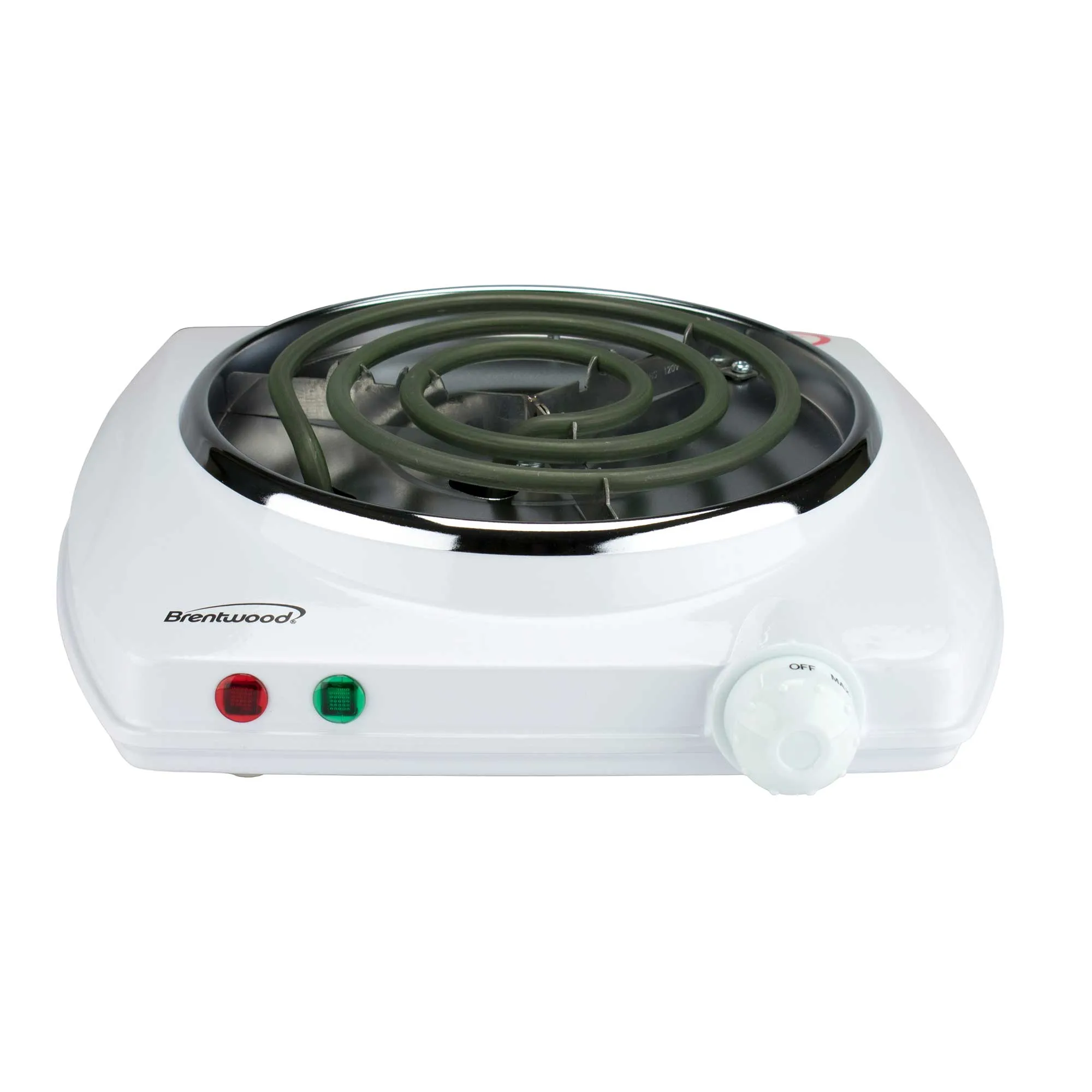 Brentwood TS-322 1000w Single Electric Burner, White