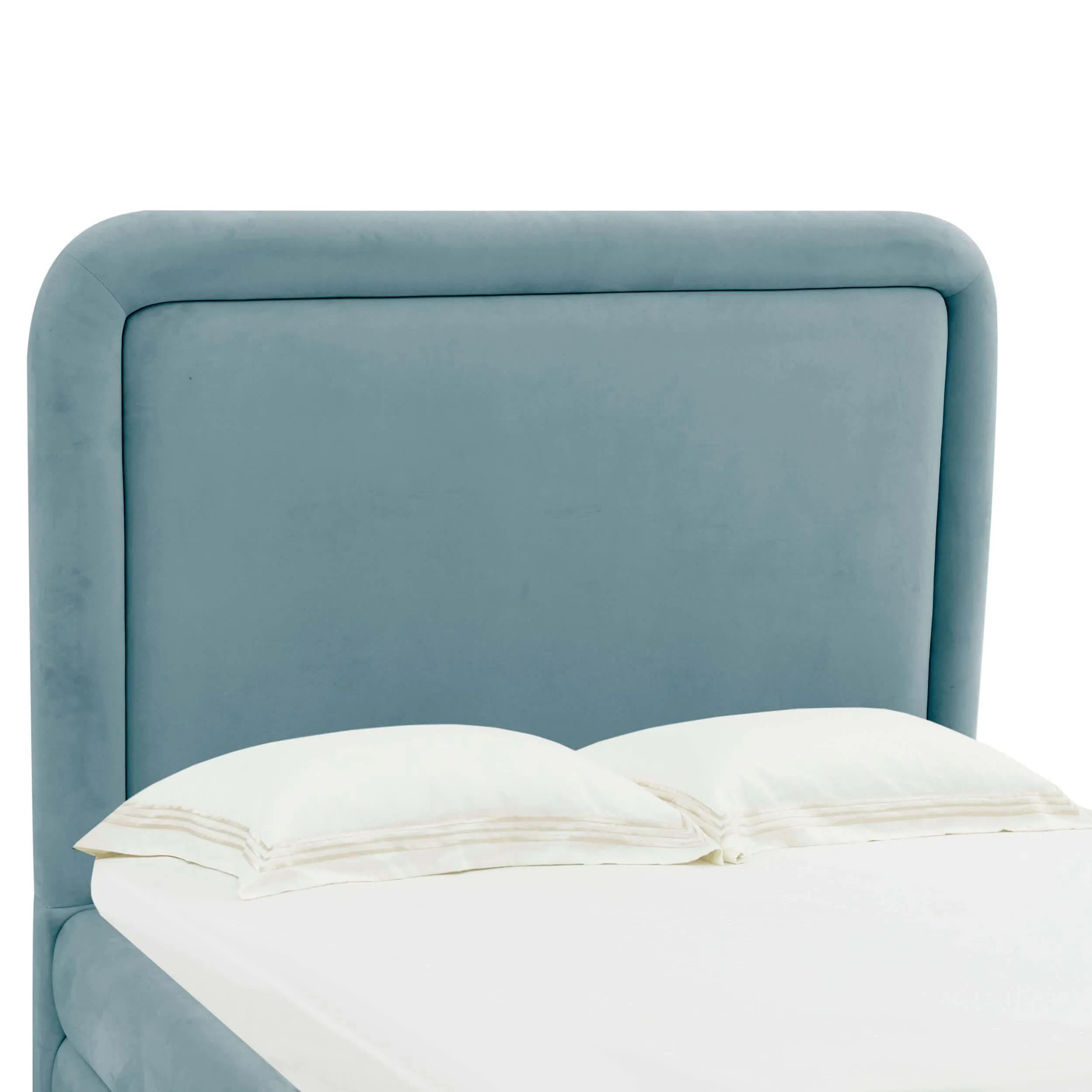 Briella Velvet Bed, Bluestone