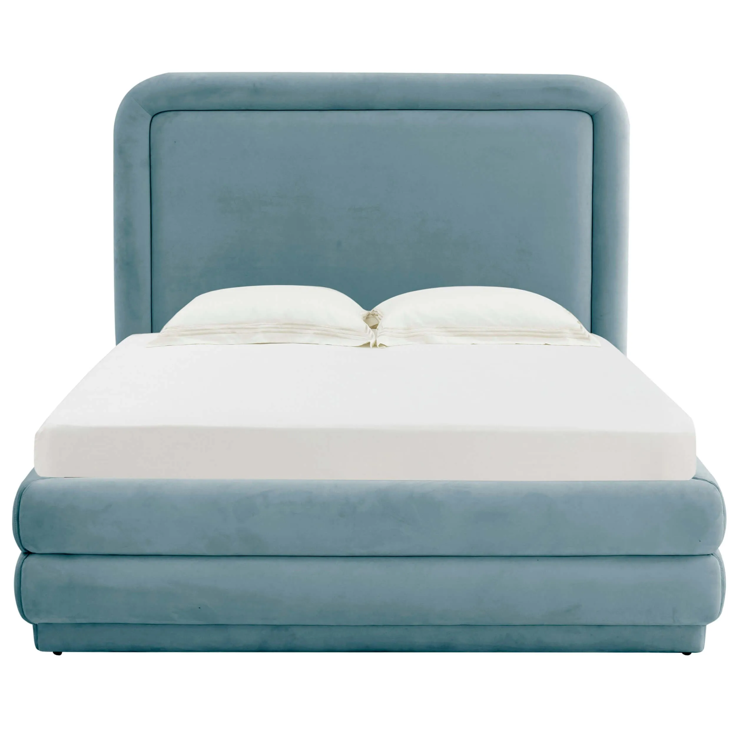 Briella Velvet Bed, Bluestone