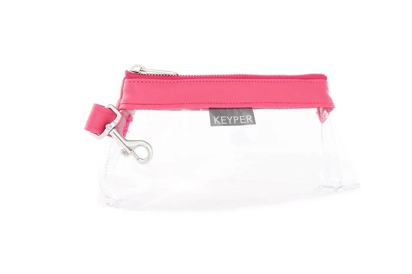 Bright Pink CLEAR IT BAG • Pouch  - Signature Trim