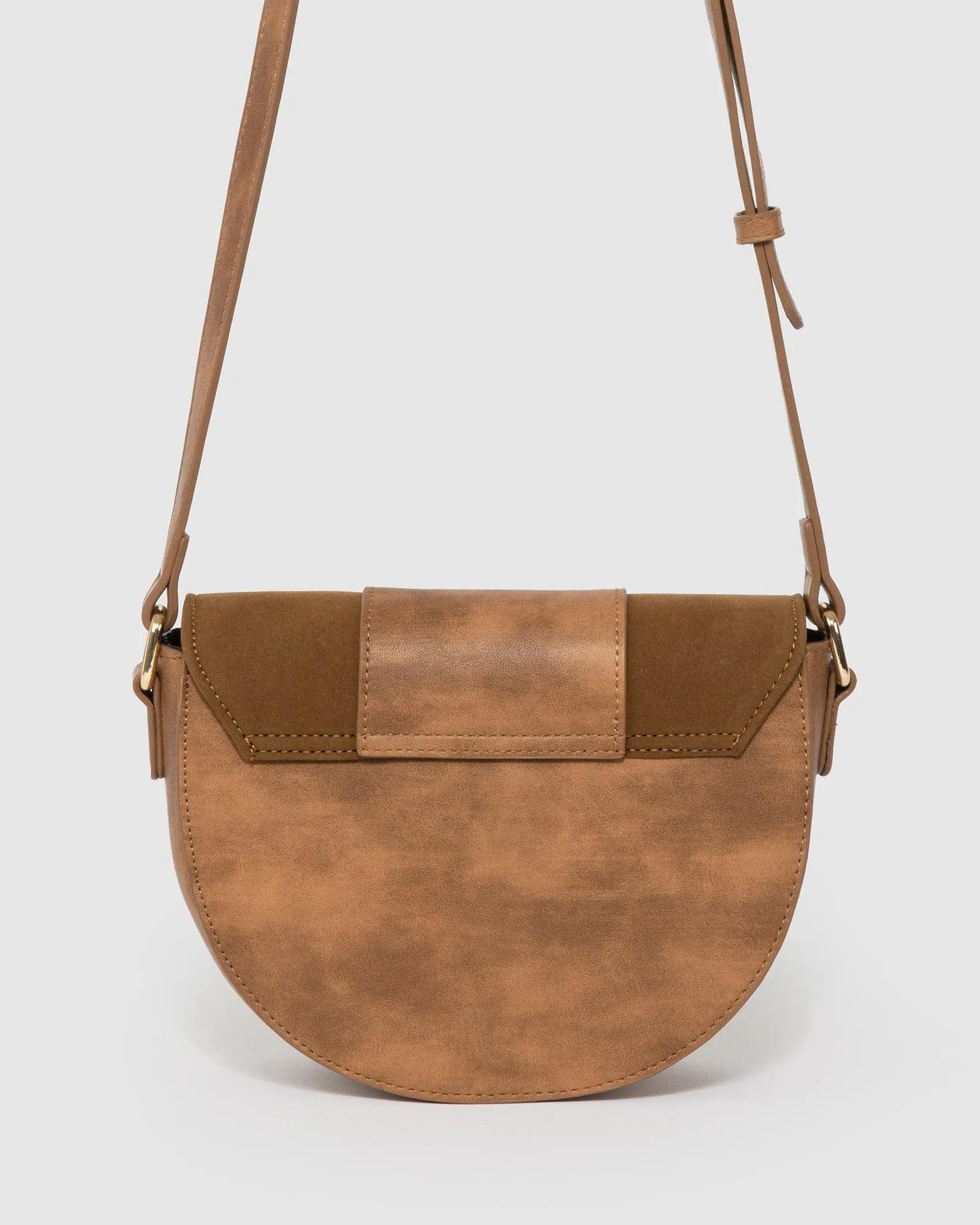 Brown Alvita Buckle Saddle Bag