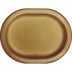 Bulk Glittering Gold Paper Oval Platter (Case of 96)
