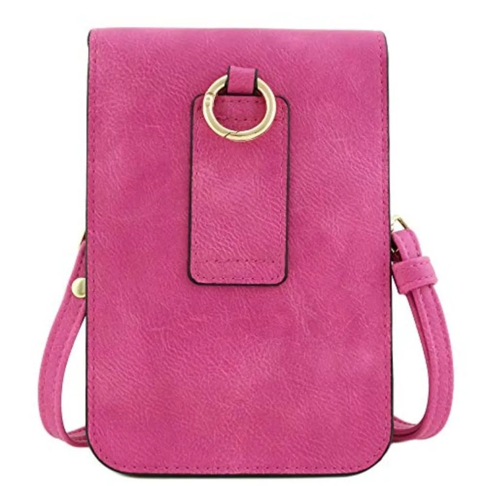 Cell Phone Holder RFID-blocking Wallet Crossbody Bag